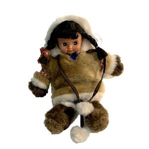 Alaska Doll Native Style Brown Faux Fur Outfit Hooded Coat Braids Anchorage